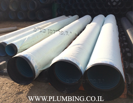 צינור ניקוז SN8 דו-שכבתי מחורץ עטוף בבד גיאוטכני